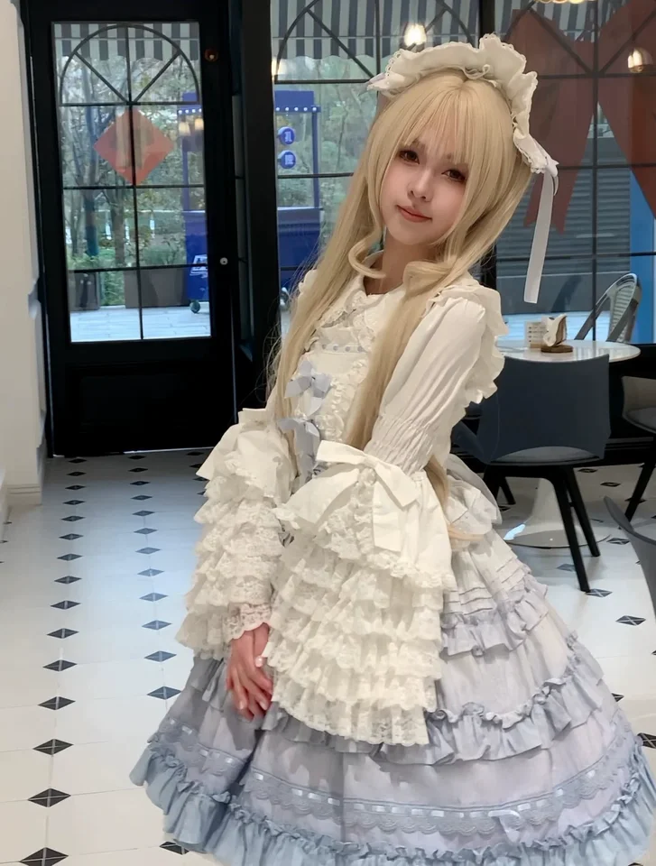 Lolita camisa branca elegante feminina estilo preppy blusas bonito peter pan colarinho renda plissado jk camisas meninas manga longa blusas mujer