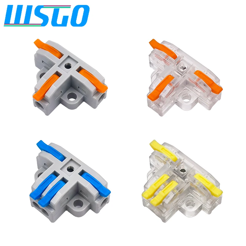 

Wire connector terminal T-wired quick connect terminal transparent copper clip household line distributor