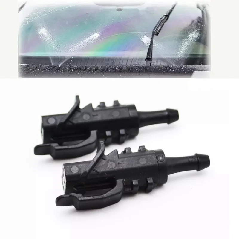 

2Pcs Front Windscreen Wiper Washer Jet Nozzle Spray Fan ABS Plastic For Hyundai I30 Kia K7 98630-2L100