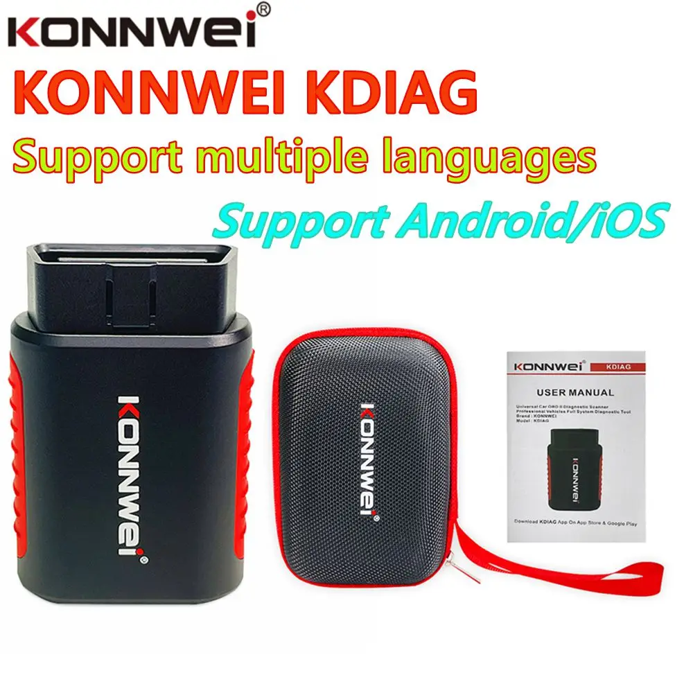 KONNWEI KDIAG Full System OBD2 Car Diagnostic Tool Reset SAS EPB Service ECU Programmer Auto OBDII Scanner Support Android/iOS
