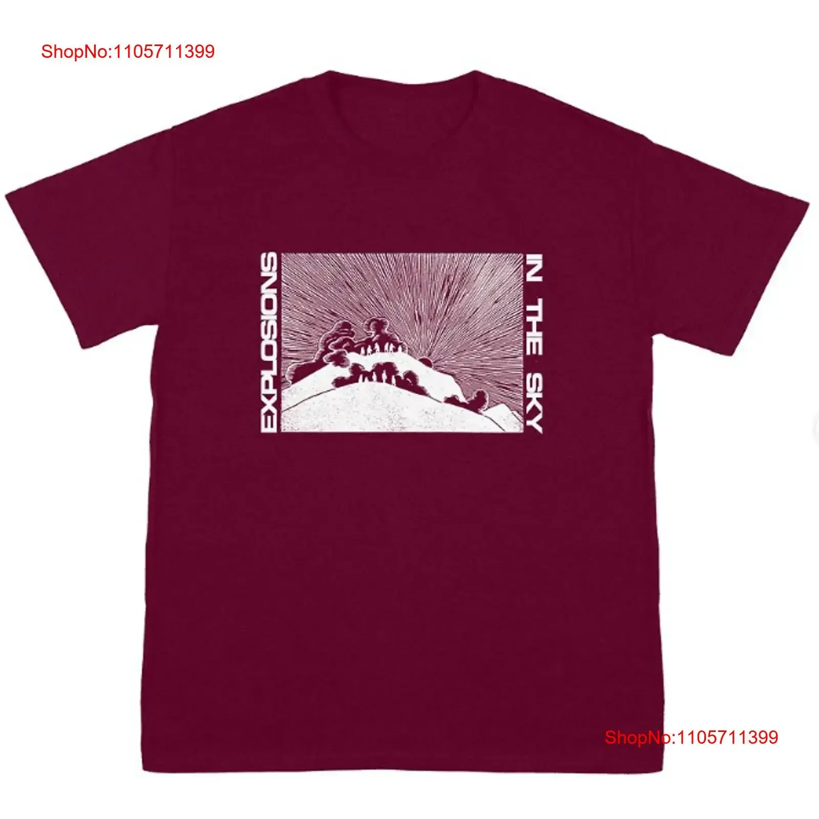 Explosions In The Sky Tour Cardinal Red T Shirt S to 5XL PA273 long or short sleeves vintage Washed homme Versatile