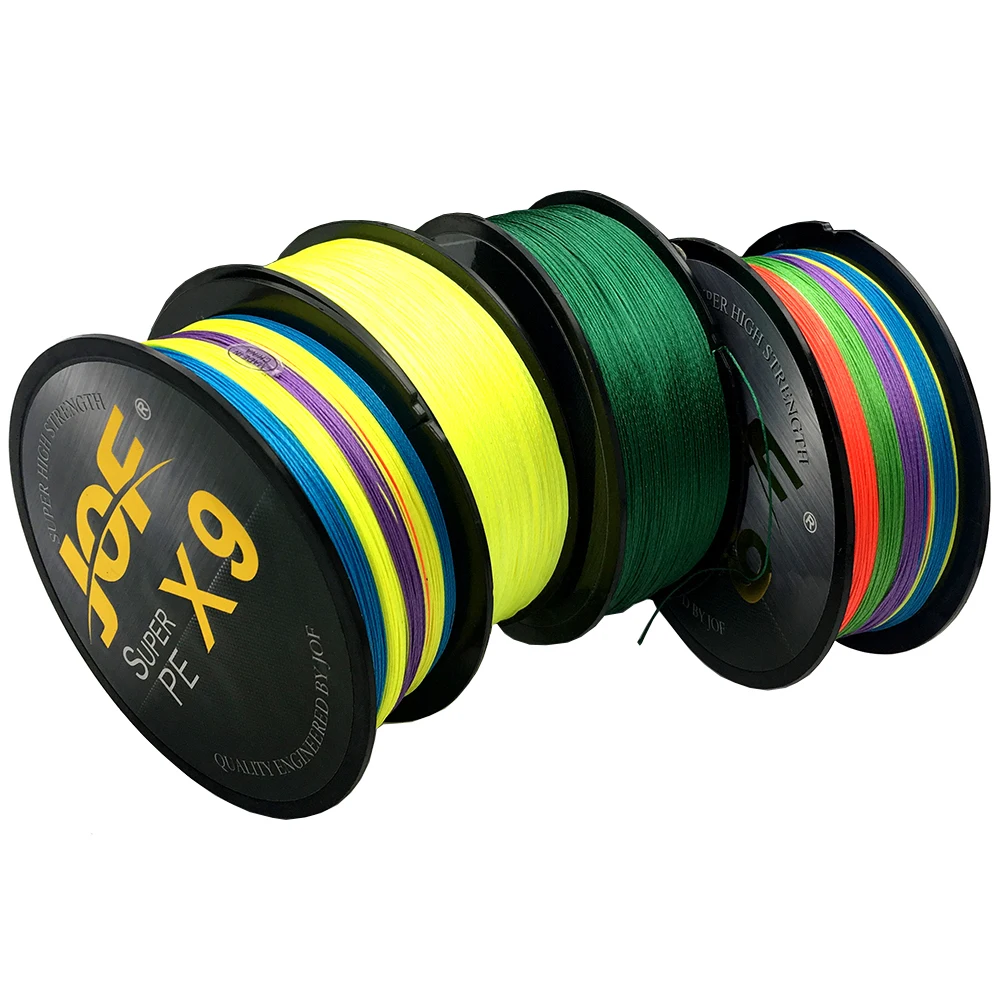 JOF 9 Strands Sea Boat Fishing Line Multifilament PE X9 0.14mm-0.40mm 20lb-80lb Big Game Wear-resistance Anti Bite Braided Wire