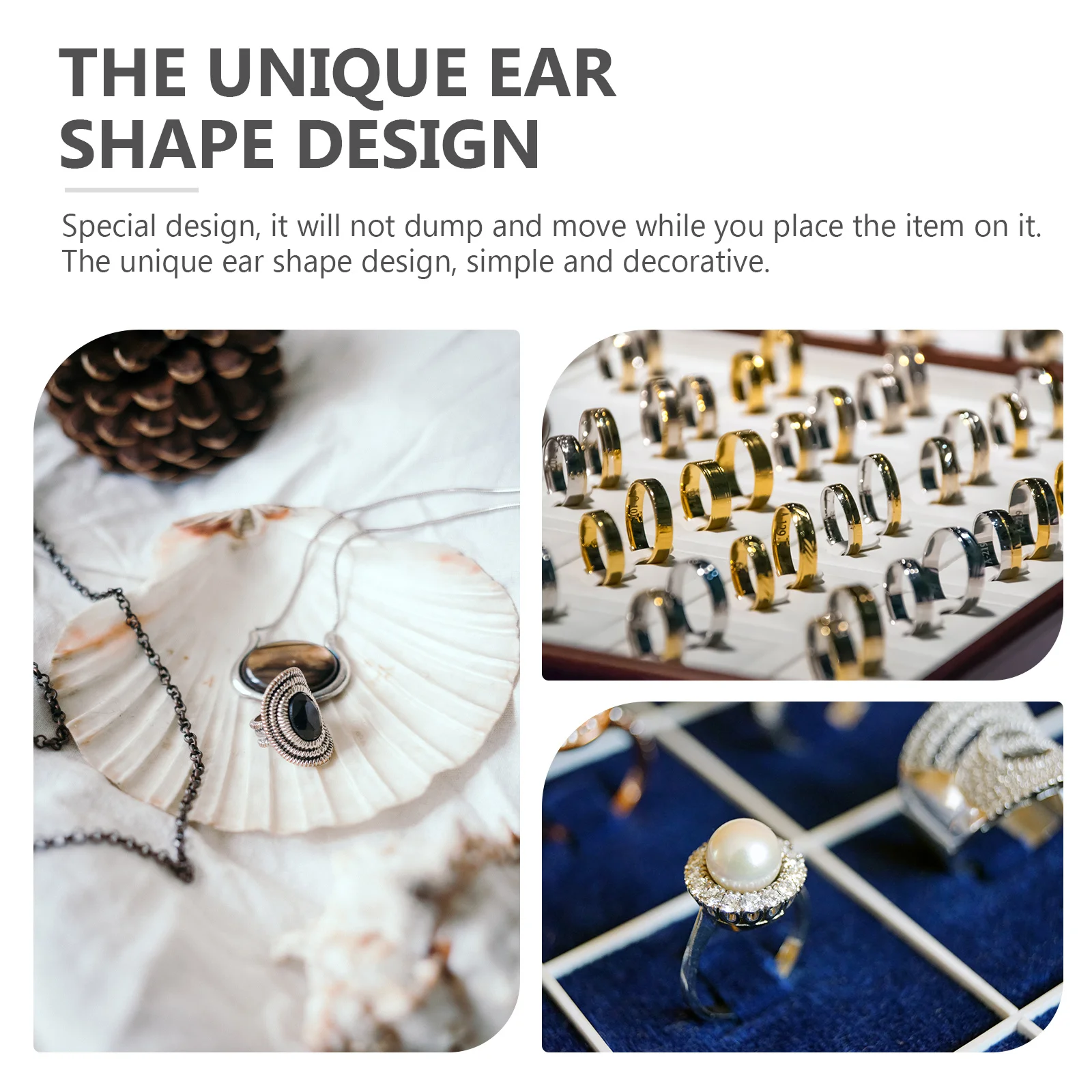 

1Pcs Earring Display Stand Decorative Ear Shape Organizer Suitable for Home Jewelry Shop Display Earrings Organizer