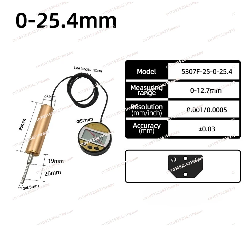 Suitable for 0-25.4mm Digital Display Steel  Indicator Precision Split Type with ±0.03 Accuracy Measuring Range