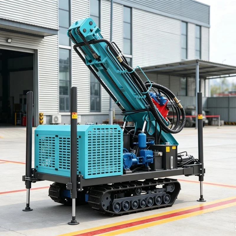 Customized Crawler Full‑hydraulic Water‑air Dual‑use Water Well Drilling Rig for Engineering Exploration Well Drilling