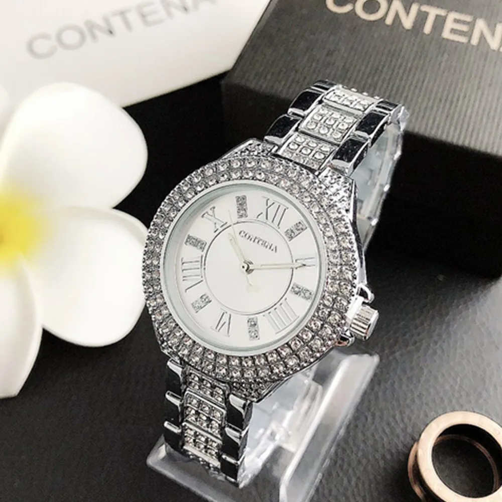 Top Brand Women Watches Luxury Fashion Diamond Ladies Quartz Wristwatch Stainless Steel Strap Elegant Clock Gift For Women Reloj