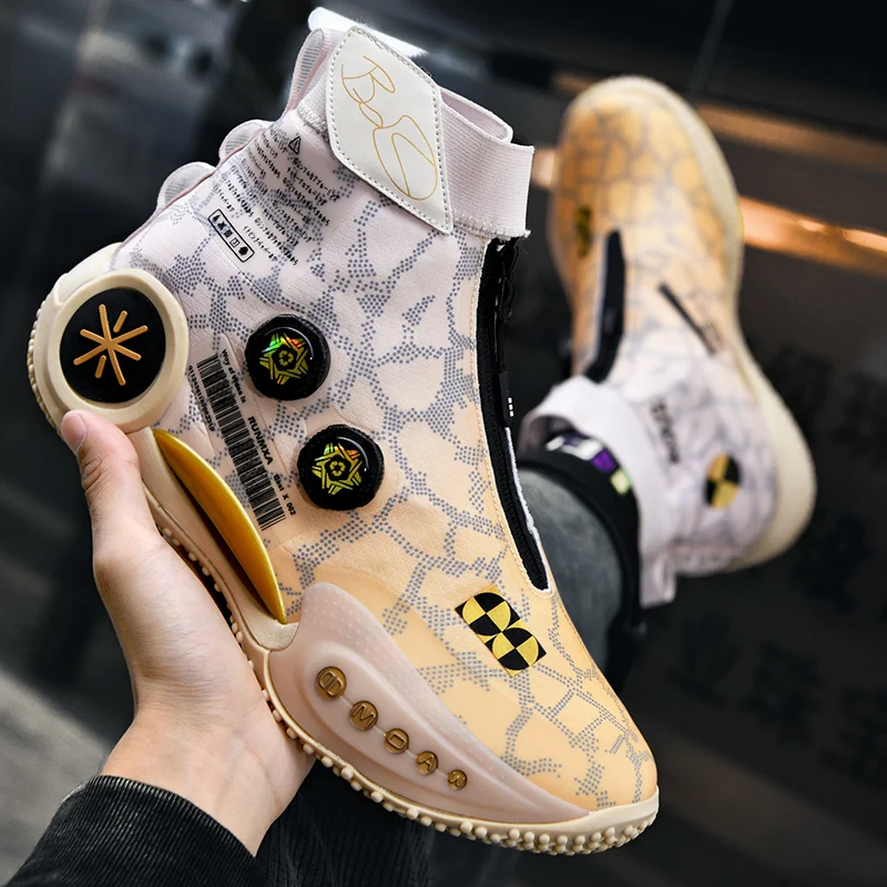 Marka mężczyźni buty koszykarskie dla dzieci kobiety oddychające outdoor wysokie skarpety kosz buty Design Sneakers oryginalne buty sportowe do