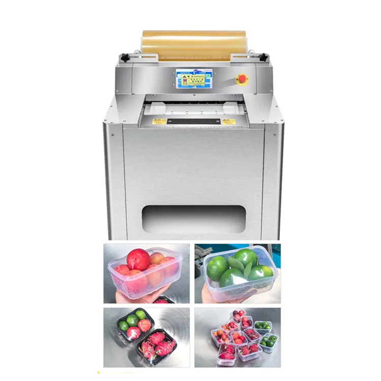 Hot-selling automatic stretch plastic wrap tray packaging machine