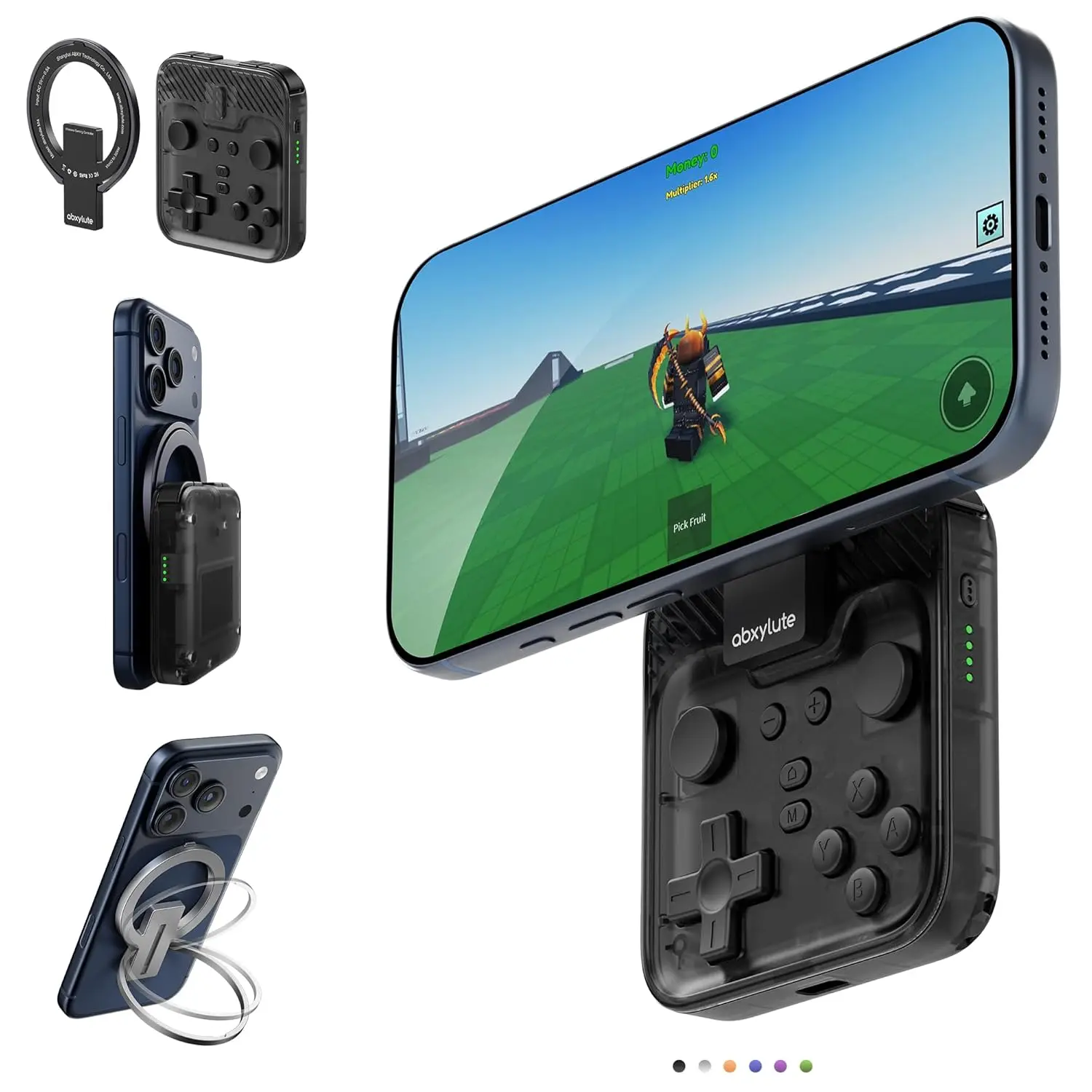 

Магнитный игровой контроллер с креплением для Android, iPhone, Switch, портативный мини-геймпад с Bluetooth и подставкой