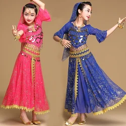 Children Belly Dance Costume Kids Indian Dance Dress Child Bollywood Dance Costumes for Girl Performance Dance Wear