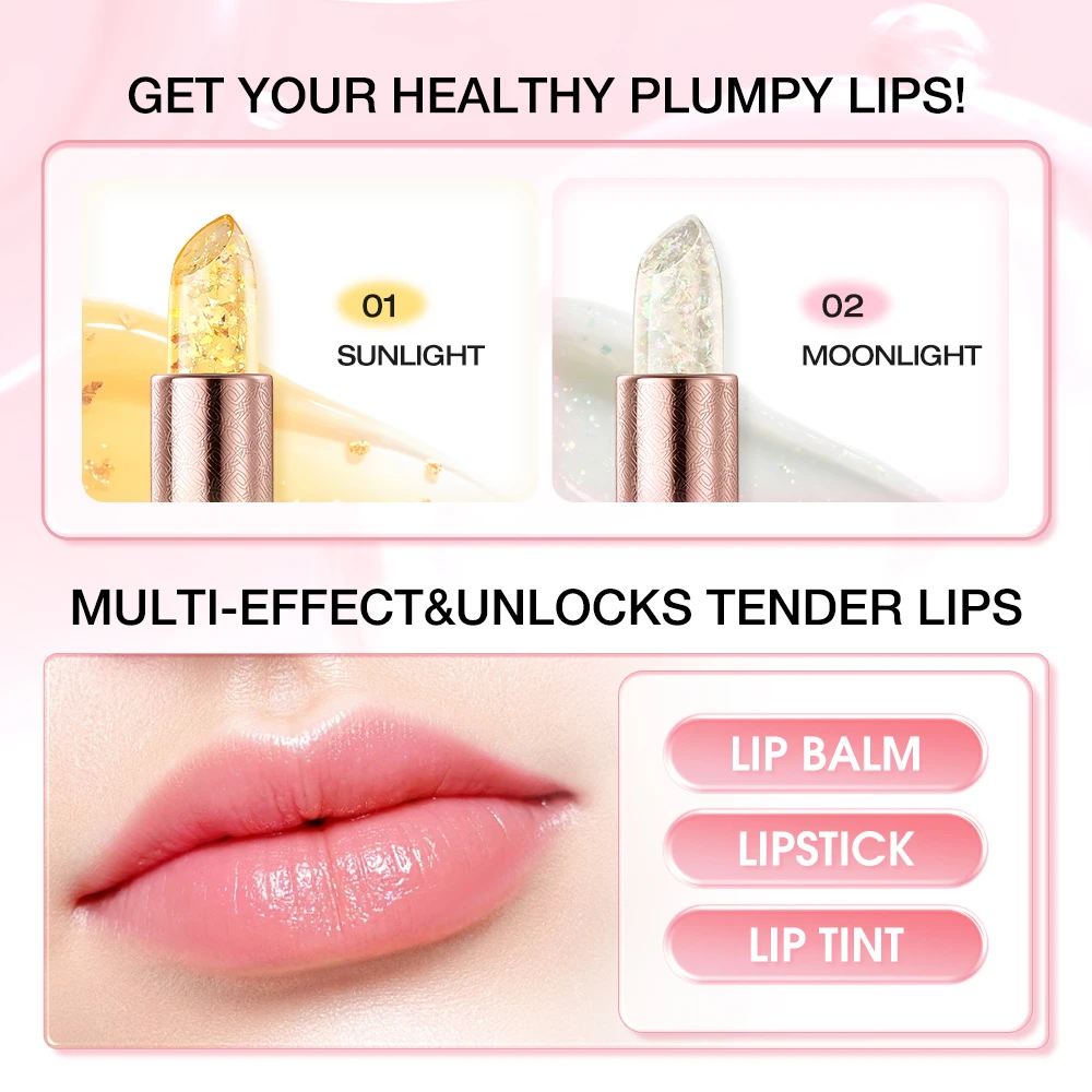 O.TWO.O Lippenstift Lipgloss Lippenbalsem Kleur Veranderende Overdrachtproof Langdurige Niet-plakkerige Hydraterende Glans Zorg Lip Tint Make-Up