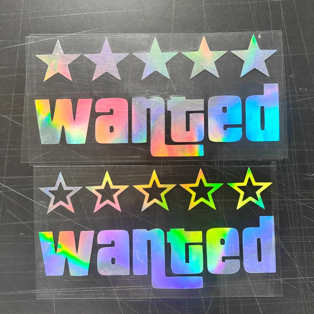 Autoaufkleber „Wanted“ – Laser-Auto-Sticker, lustige Vinylfolien-Aufkleber für Auto-Stoßstangen, Fenster, Motorräder, Laptops, Wände und Zubehör – Detail 4