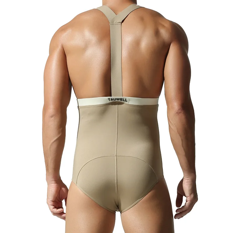 New Men's onesie Sports Fitness Shoulder One-piece Vest Cross-border Seaside Workout 25707
