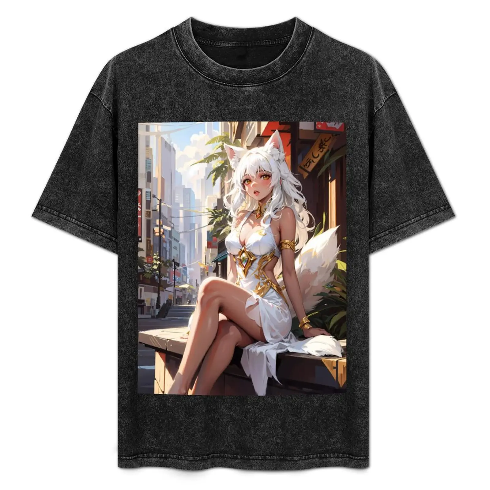 

Metropolitan Mystique: The Fox Enchantress T-Shirt Outdoor Sports Short Sleeve Top