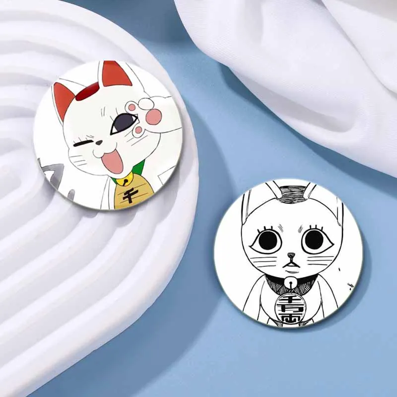 32/44/58mm Anime Dandadan Cartoon Character Lapel Pins Creative Round Brooches Badge for Backpack Decoration Gifts