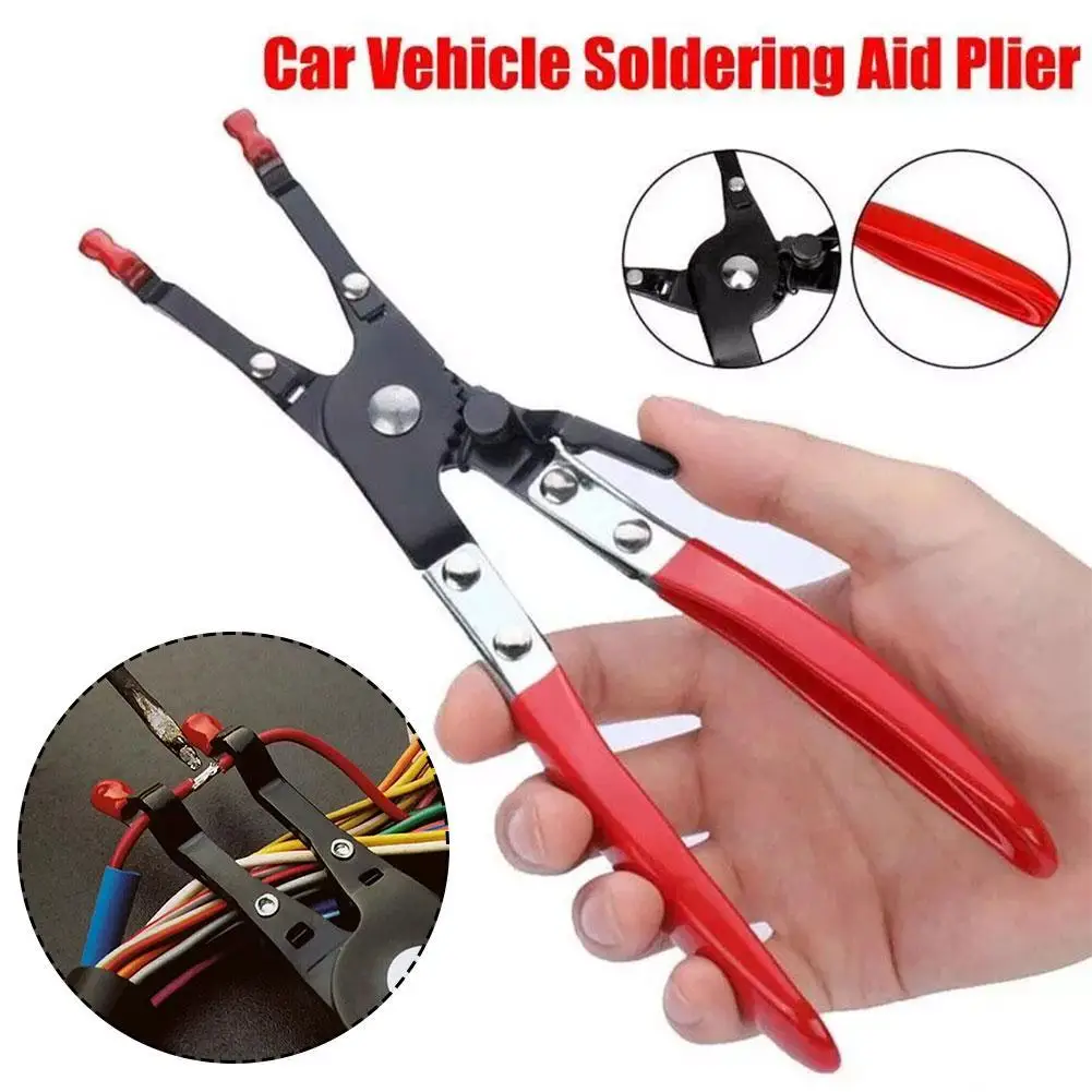 1Pc Universal Car Vehicle Soldering Aid Pliers Hold 2 Wires Flexible Hose Clamp Pliers Car Repair Tool Garage Tools