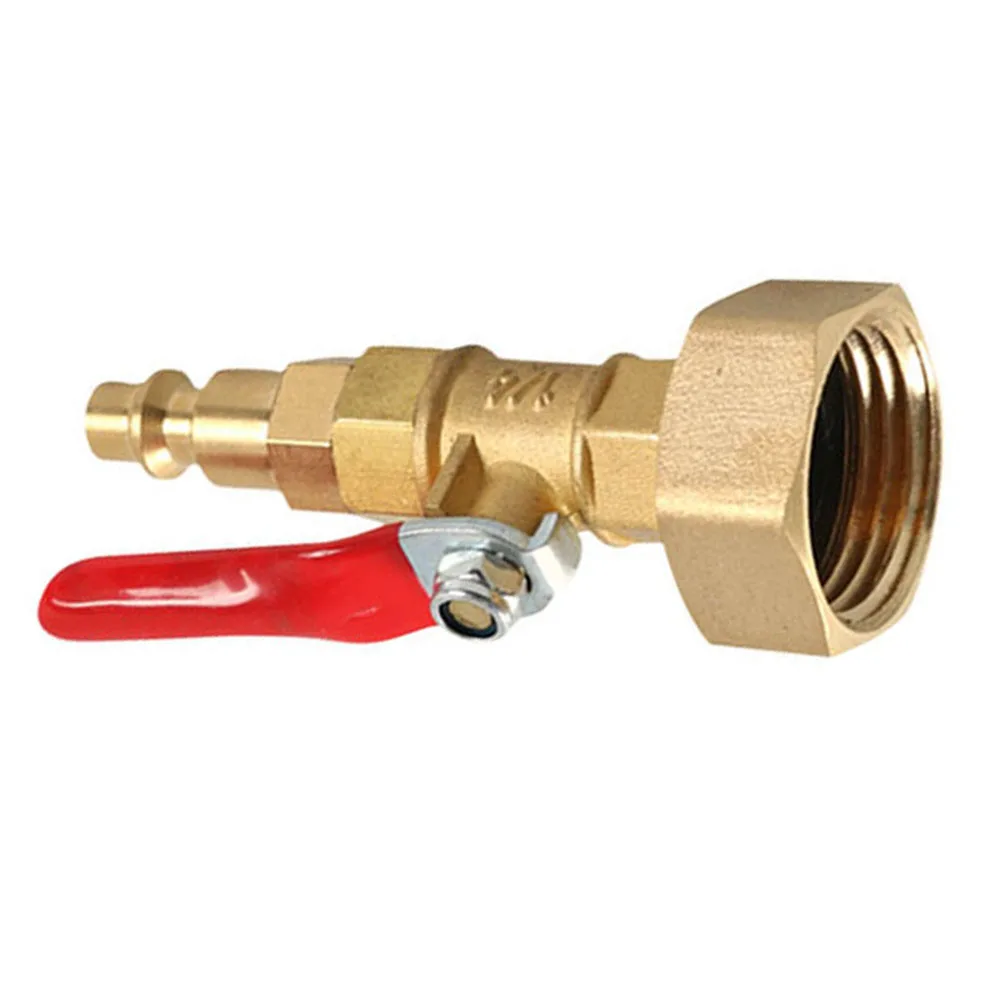 Robust Brass Water Blowing Adapter designed for RVs featuring Compatible Connections to Prevent Freezing Issues