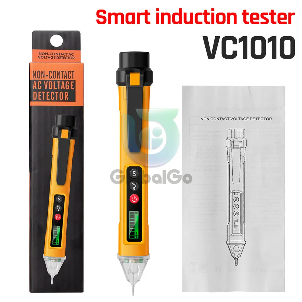 

VC1010 Digital Voltage Detectors 12-1000V Volt Current Electric Test Pencil AC/DC Non-Contact Pen Tester Meter Pencil