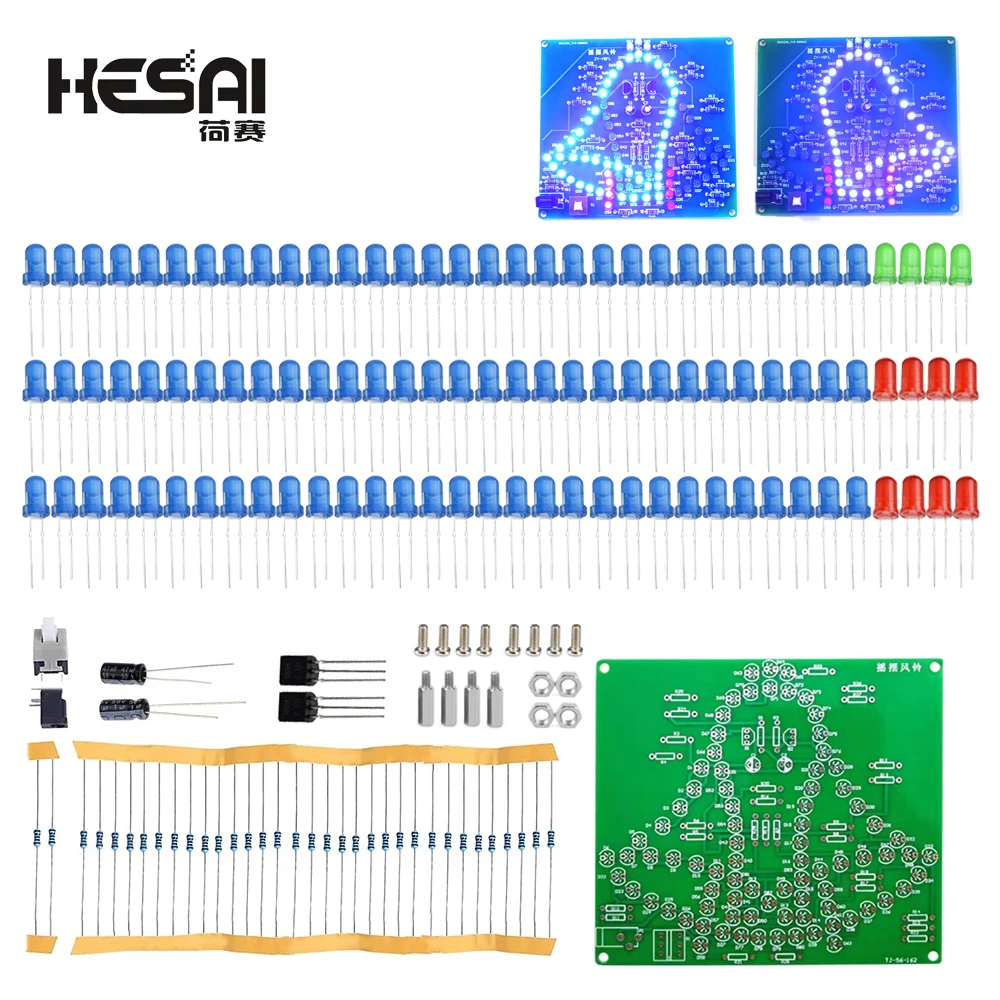 

DIY Electronic Kit laboratory Swing Bells Wobbly Windbell Fun Electronic DIY Kit Wring 102 LEDs Wind Bell 5V 9V