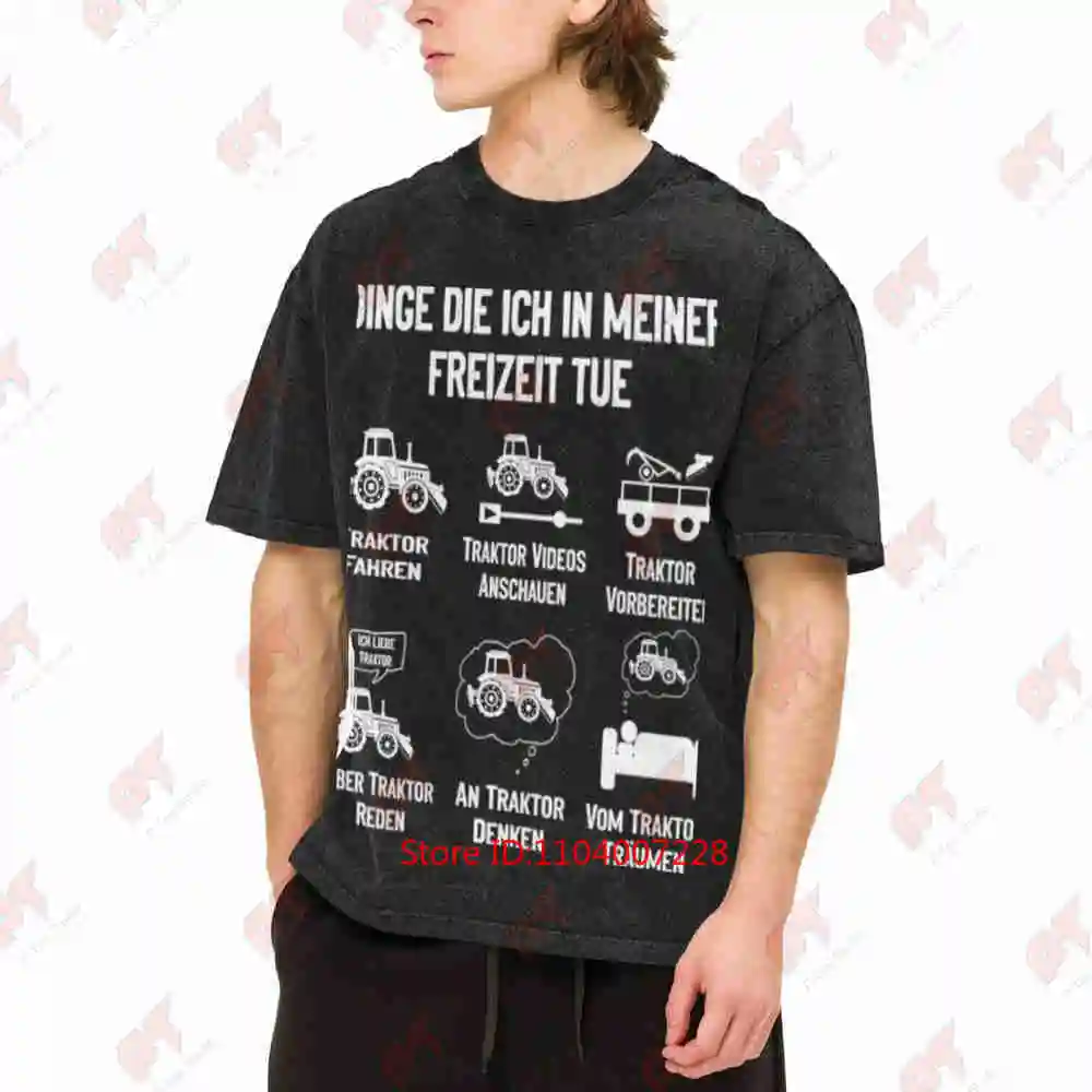 Tractor Evolution Farmer Vintage Washed Tee Pure Cotton T-Shirt