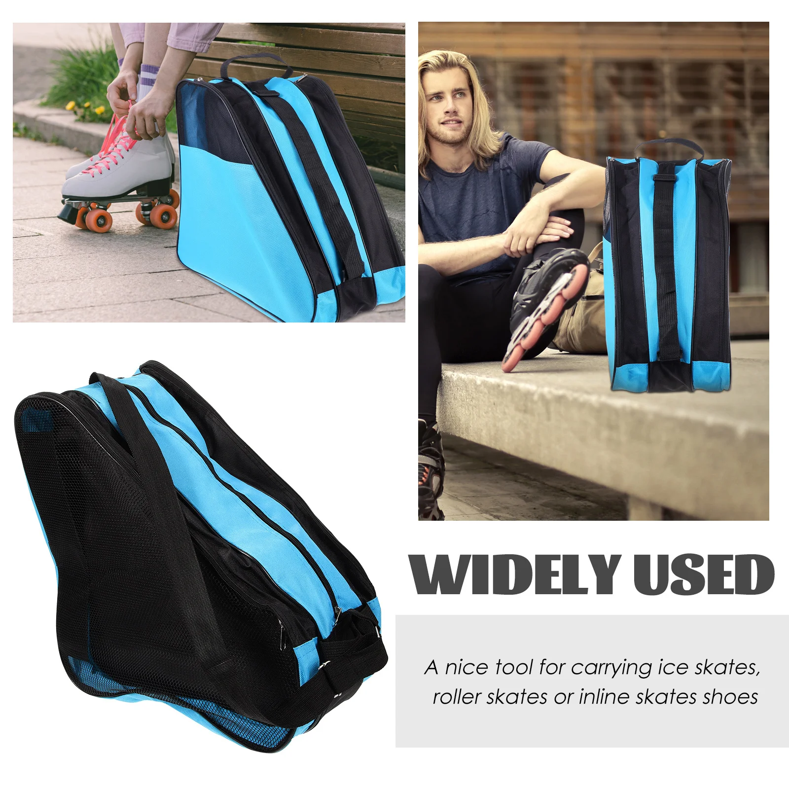 1Pcs Thickened Ice Skates Storage Bag Reusable Roller Skates Outdoor Storage Pouch Durable Practical Handbag Bag