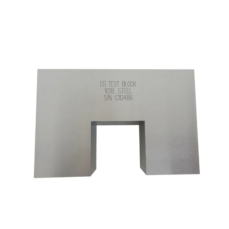 متوفر في المخزون ملحقات NDT UT بوصة وكتلة من النوع AWS المترية 1018 كتلة معايرة بالموجات فوق الصوتية من الفولاذ الكربوني DS Block #2