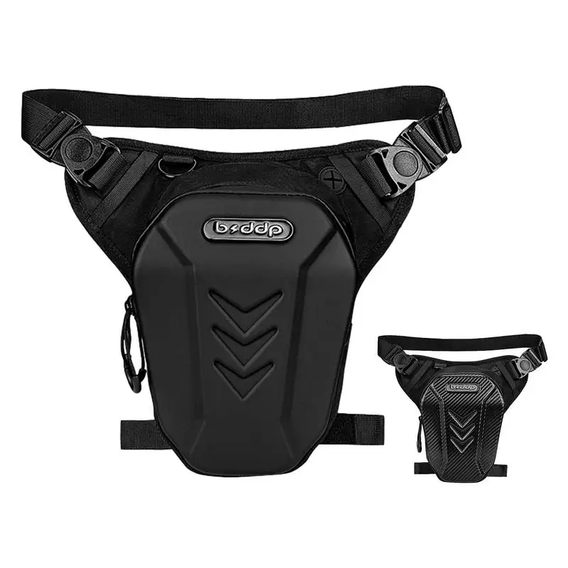 

Motorcycle Drop Leg Side Bag Black Motorcycle Bag Outdoor Casual Waist Bag Motorbike Hip Bum Pack Bags for Hiking Travelling