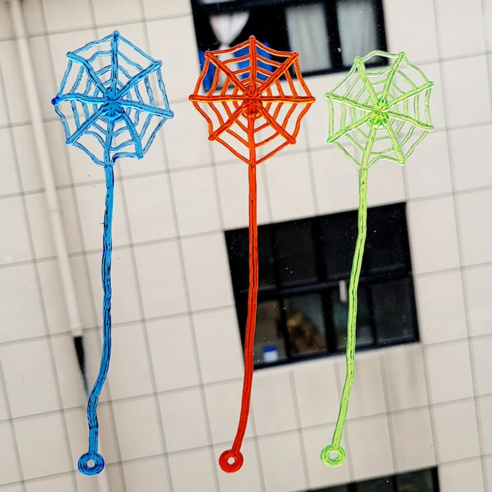 30Pcs Fun Kids Birthday Party Favor Mini Sticky Spider Web Toy Gift Bag Giveaway Pinata Filler Halloween Carnival Party Supplies