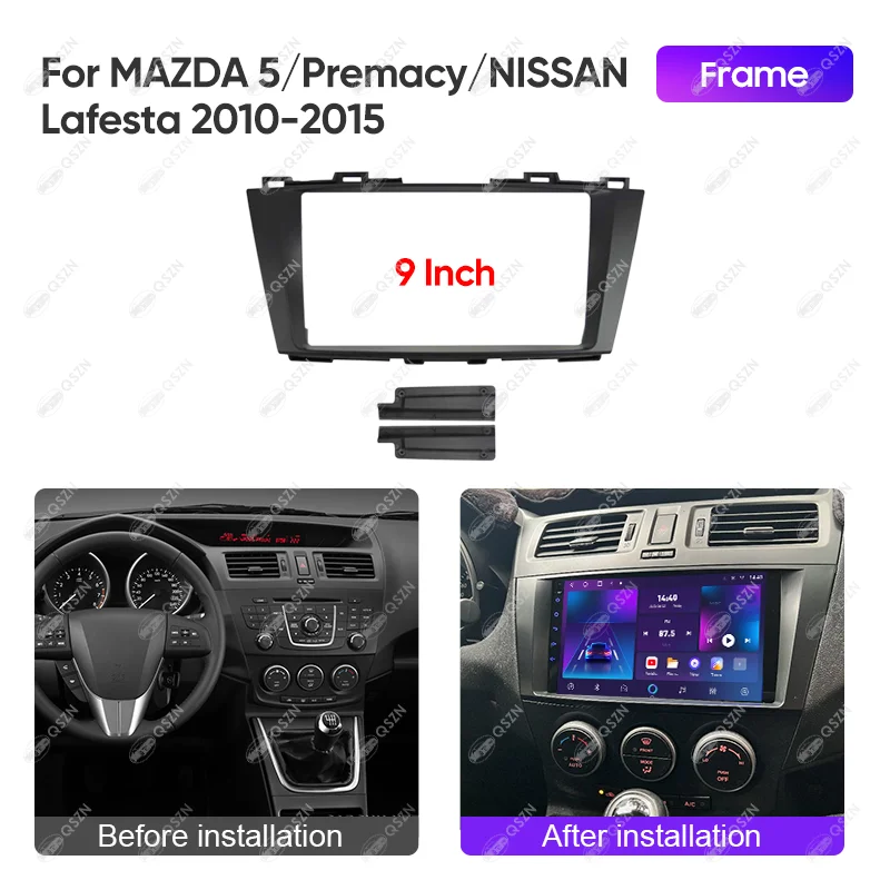 For MAZDA 5/Premacy/NISSAN Lafesta 9 INCH Car Radio Android Stereo Audio Screen Multimedia Video Player Navigation Harness Cable