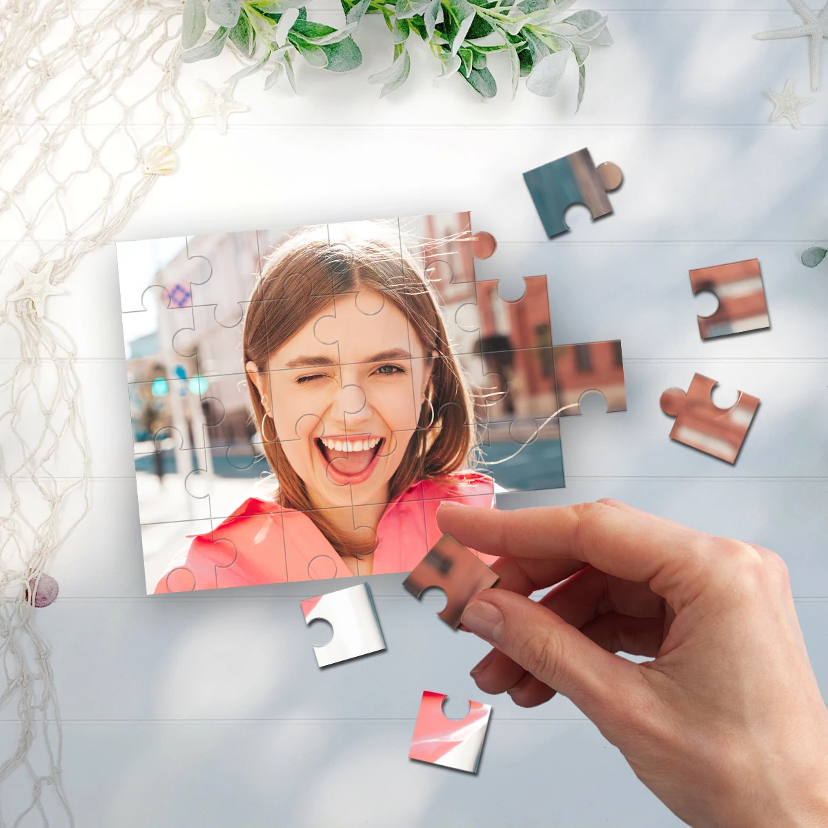 35/300/500/1000pcs Personalized Custom Photo Puzzle selfie Colorful Photo Puzzle Decorative Memory