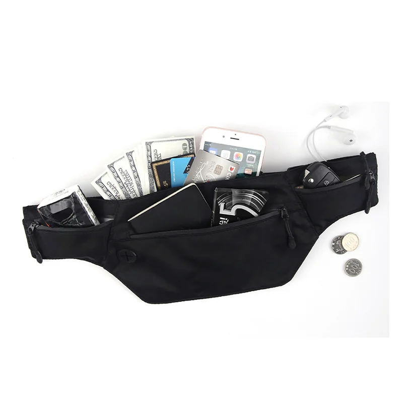 Travel abroad passport documents package men and women travel anti-theft personal ultra-thin invisible sports pocket bag