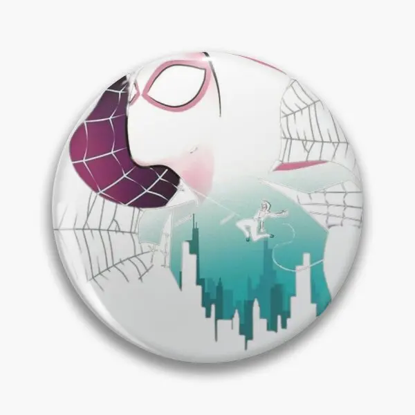 Spider Gwen Special Edited Sticker  Soft Button Pin Clothes Metal Hat Cartoon Cute Women Badge Creative Brooch Jewelry Collar