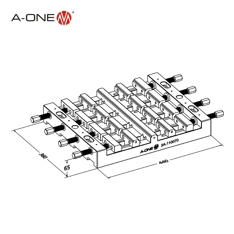 A-ONE Mal Roestvrij Staal Cnc Multi-Station Bankschroef Voor Freesmachine Gebruik 3a-110070