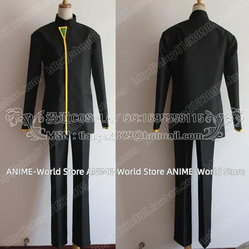 Costume de Cosplay sur Mesure pour Homme et Femme, Haut et Pantalon Noir, Style Occidental, Perruque Trempée de Toute Taille, Halloween, Noël