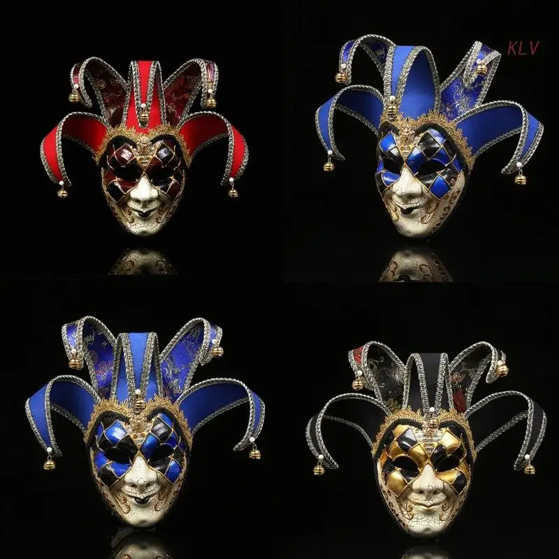 

Venetian Mask Jester-Mask Wall-Decor Collection Full Face Mask Venetian Mardi Gras Mask Masquerade Mask for Halloween