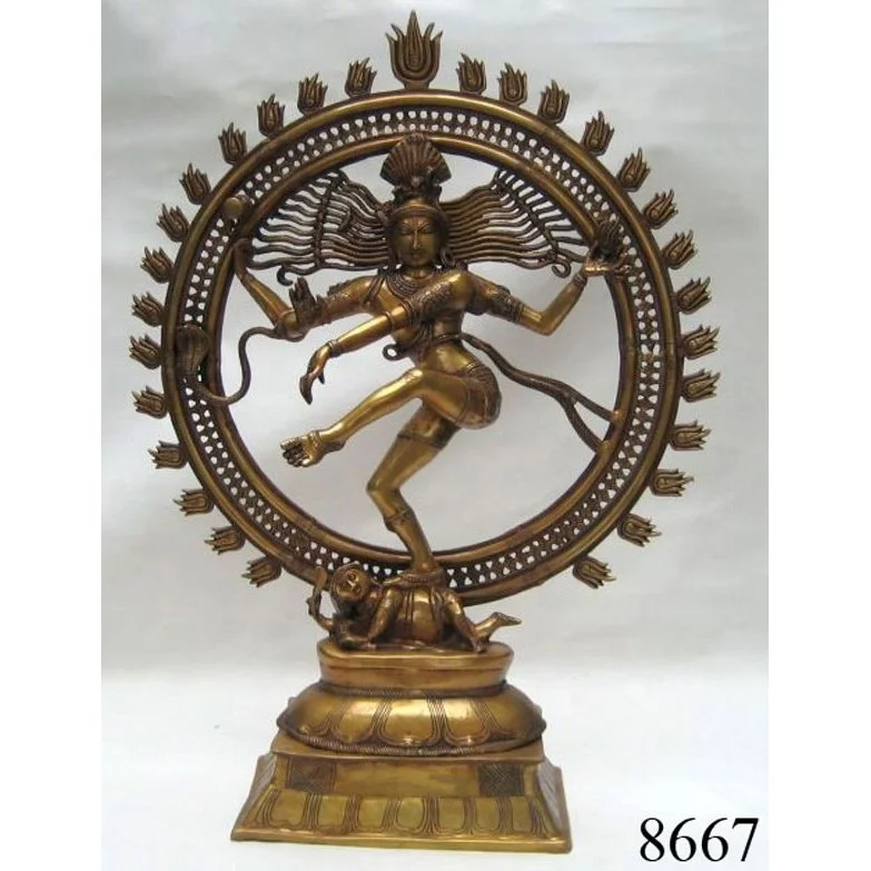 Brass Natraj Hindu Statue India