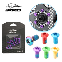 IIIPRO Bicycle Disc Brake Rotor T25 Red/Blue/Green/Purple/Gold/Plating Screws 12Pcs Steel Alloy for MTB Road Bike 6-Bolt Plate