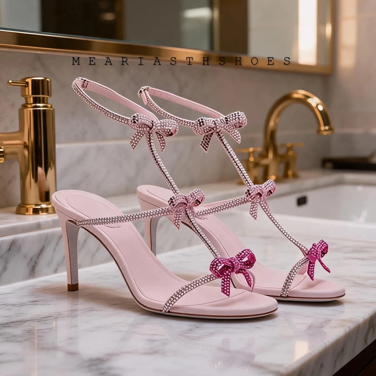 Elegant Silk Butterfly-knot Rhinestone Decoration High Heel Sandals Open Toe Thin high Heel Women Shoes Summer Zapatos Mujer