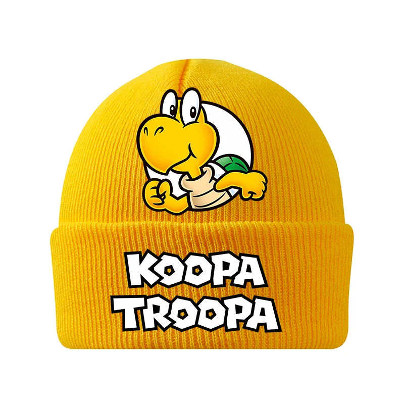 سوبر ماريوس بروس طفل الفتيان محبوك قبعة الشتاء لينة الدافئة الاطفال الفتيات قبعة الكرتون الأطفال قبعات القبعات قبعة بونيه هدية الكريسماس