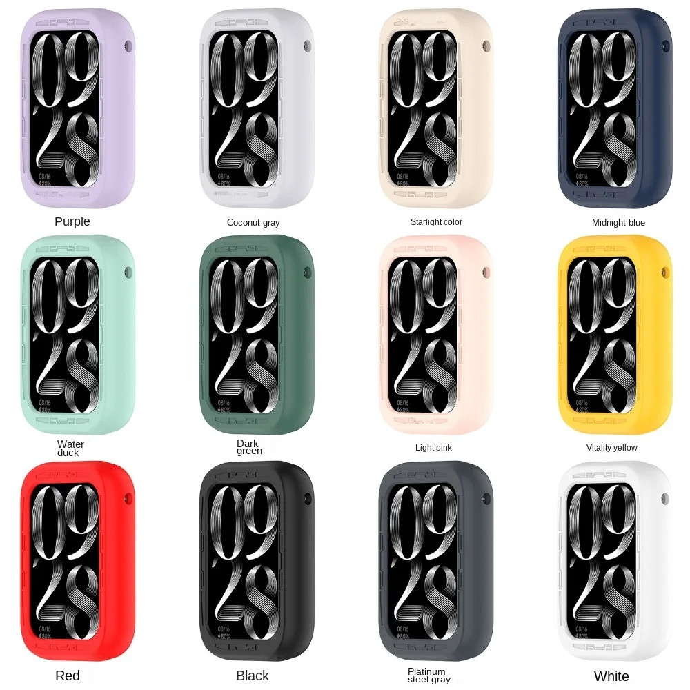 실리콘 보호 케이스 낙하 방지 충격 방지 쉘 범퍼 프레임 Xiaomi Mi Band 8 Pro 용 다채로운 스크래치 방지