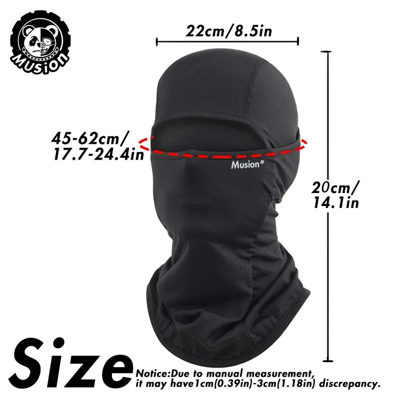 Musion Cold Weather Fleece Thermal Warm Big Size Balaclava Windproof Full Face Mask dla mężczyzn Kobiety Szybkoschnąca wodoodporna maska