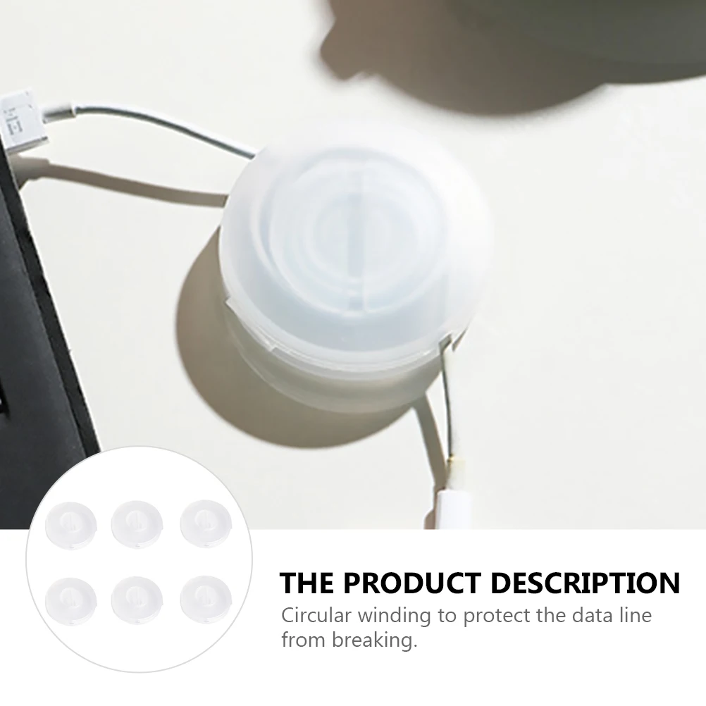 6 قطعة منظم لفائف الكابلات حارس الحبل المحمول لكابلات سماعة الأذن USB صندوق تخزين الأسلاك البلاستيكية حل خالي من التشابك #1