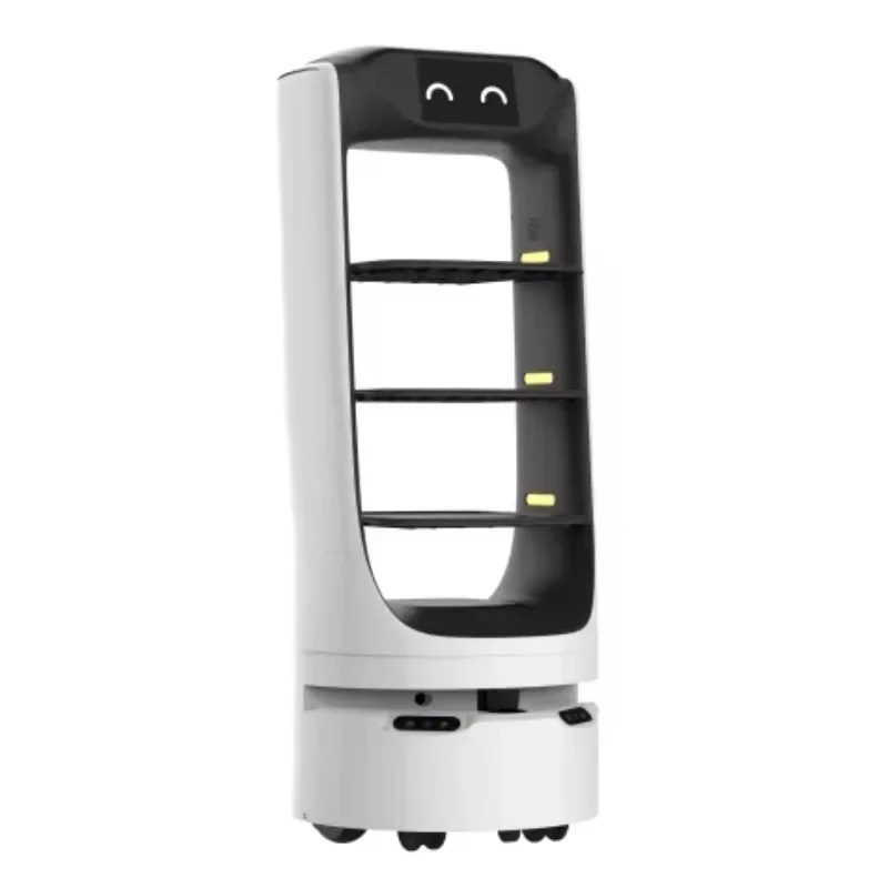Food Delivery Robot Automatic Smart Service Robot with Liftable Tray for Restaurant Hotel Catering Unmanned Delivery