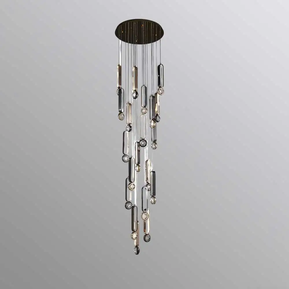 Modern Luxury LED Pendant Light Chandelier for Living Room Staircase, Creative Hanging Lamp Home Decoration