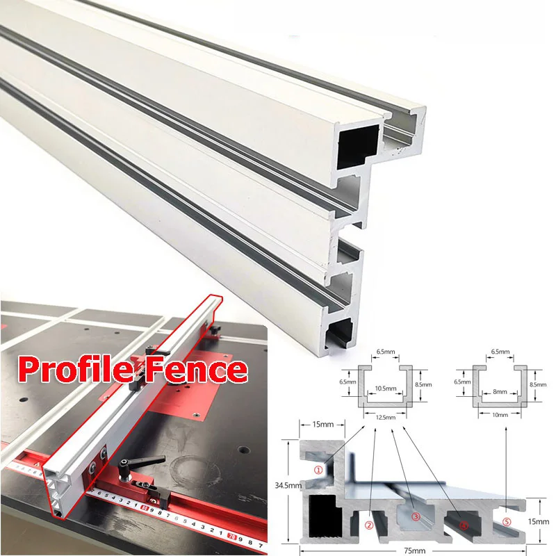 Woodworking Tool T Slots Clamping Block Track Stopper Profile Fence Feather Board for Router Table and Table Saw Workbench