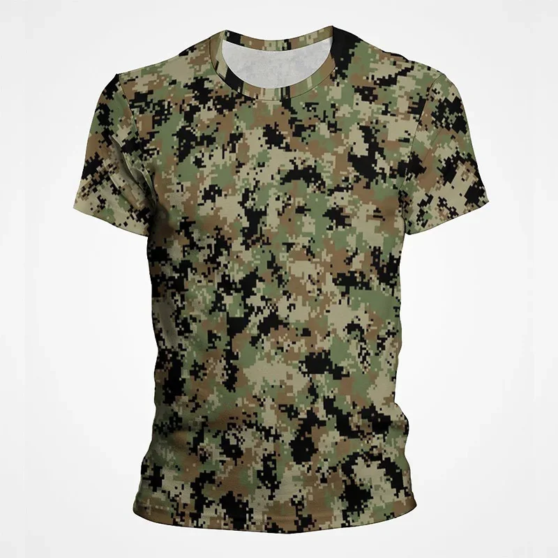 

Camouflage T Shirt Men Tops 3D Printed Camo Combat Short Sleeve Quick Dry Soldier T-shirt Casual Russian Army Veteran Tee Shirts