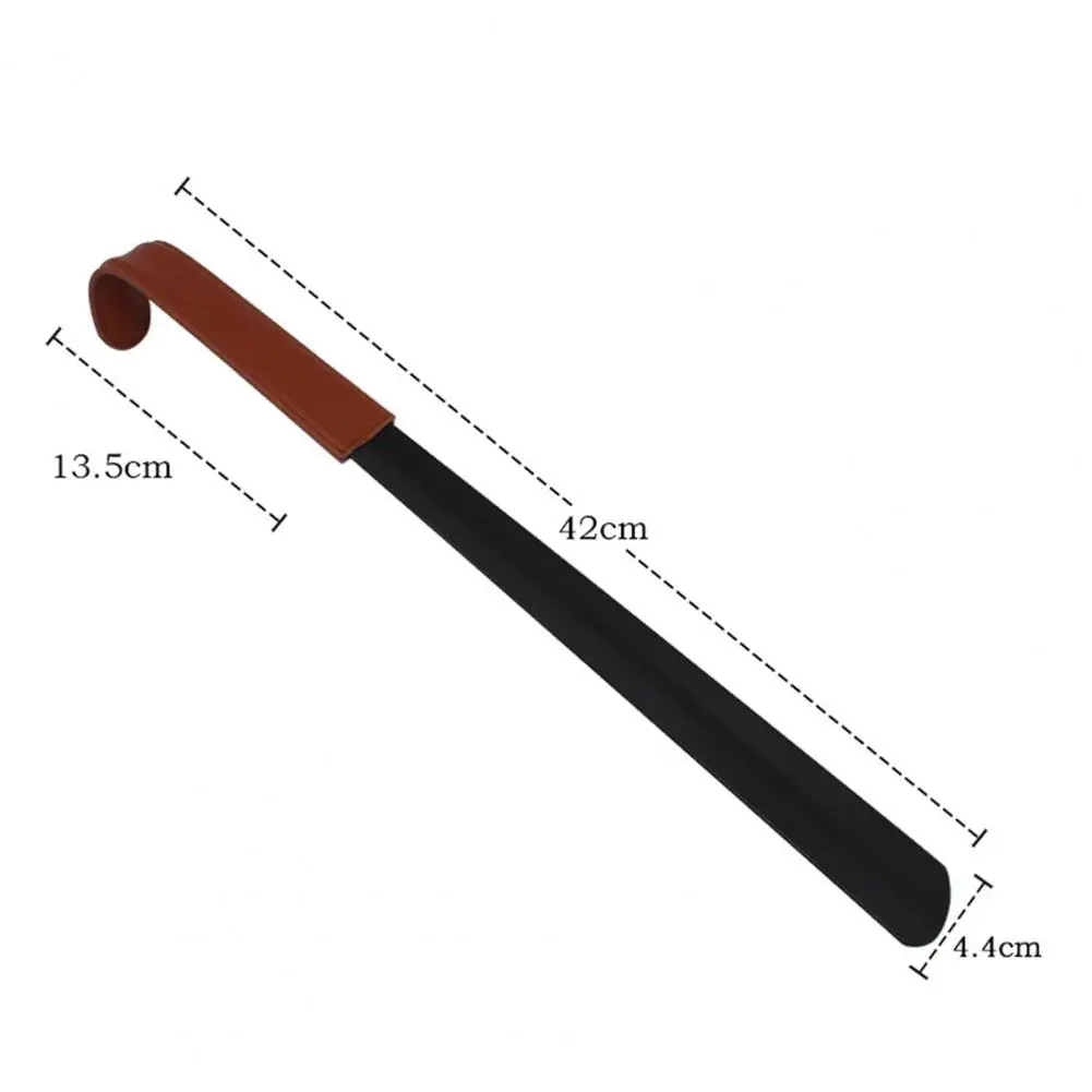 Travel Size Shoehorn Kids Shoehorn Stainless Steel Shoe Horn Long Faux Leather Covered Lifter for Men Women Kids Sports Dress