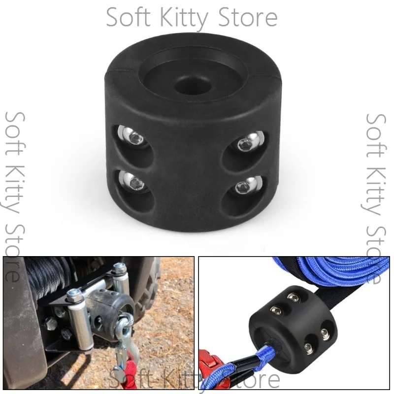 Automobile Retrofit Winch Stop Rubber Heavy Duty Cable Protector Waterproof Rope Hook