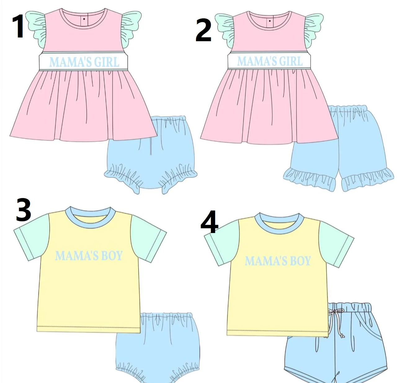 

Valentine's Day collection Boys and girls short-sleeved outfits baby sling onesie siblings