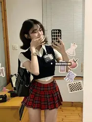 Uniforme escolar japonés coreano, uniforme escolar mejorado, traje de moda, Falda plisada, estilo universitario, uniforme Jk coreano, uniforme de marinero Jk
